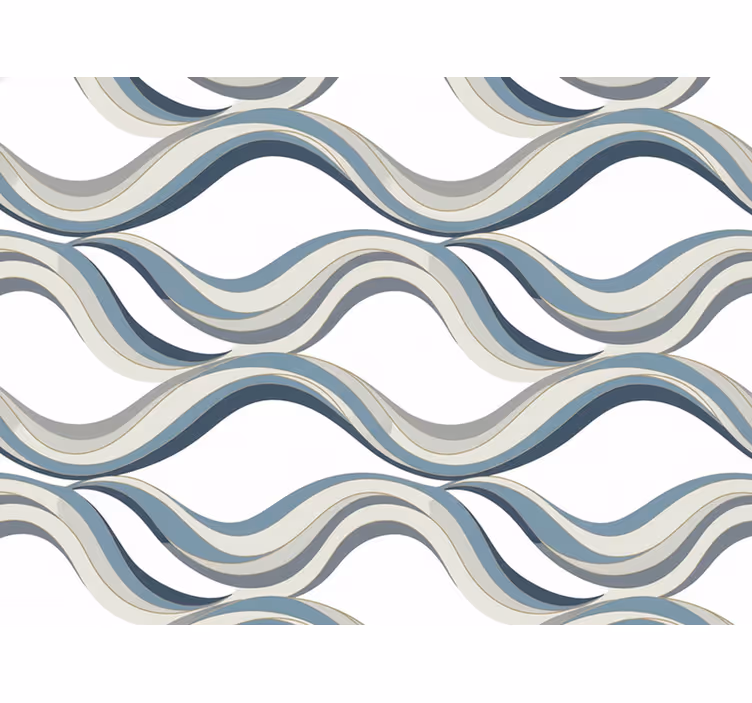 Papel de parede para sala onda de fita abstrata moderna - TenStickers