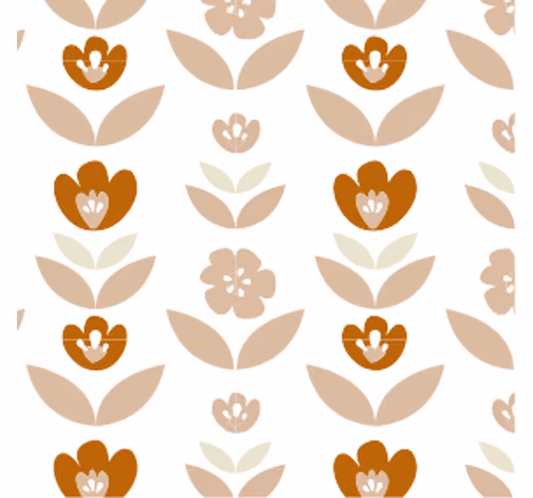 Papel de parede vintage flores dos anos 70 - TenStickers