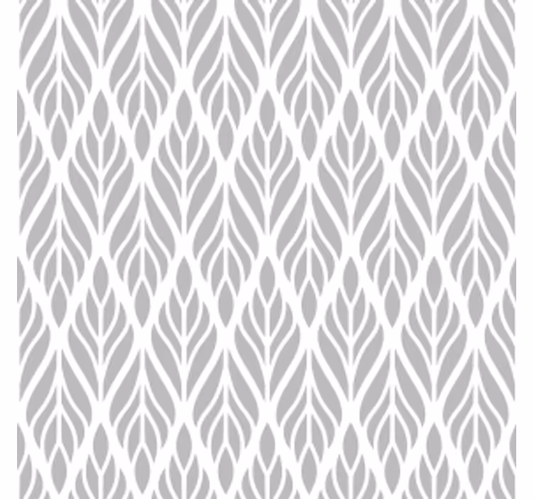 Papel de parede vintage padrão floral étnico cinza - TenStickers