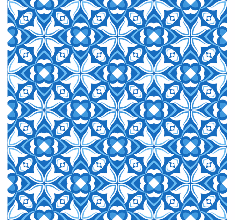 Papel de parede vintage vaso azul moderno estilo hampton - TenStickers