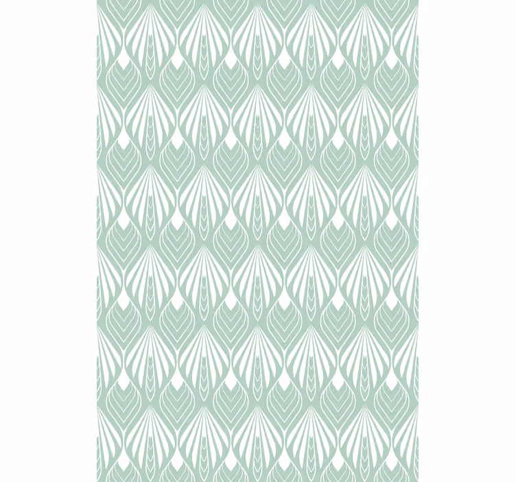 Papel de parede escritório padrão folhas verdes pastel - TenStickers