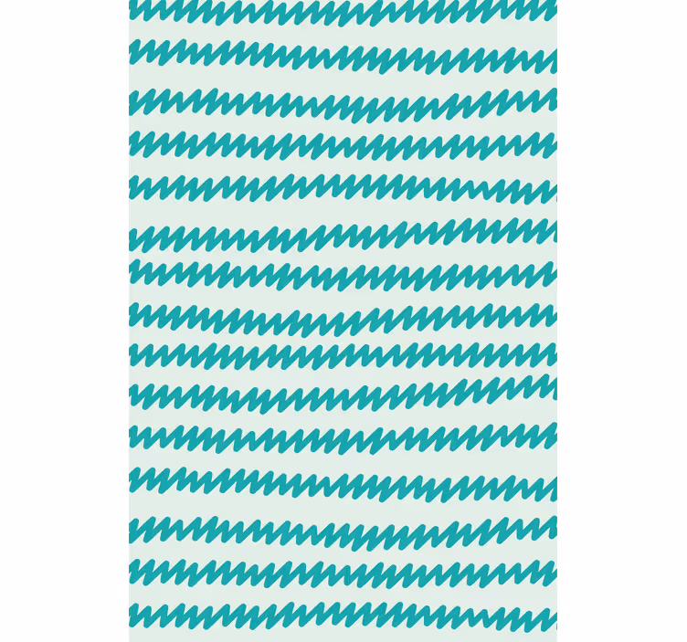Papel de parede escritório zig zag aquamarine e branco - TenStickers