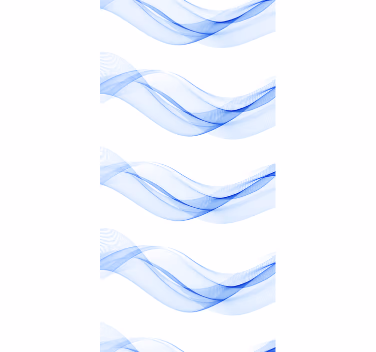 Papel de parede moderno onda azul abstrata - TenStickers