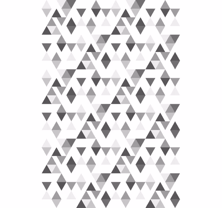 Papel de parede moderno padrão de triângulos cinza - TenStickers