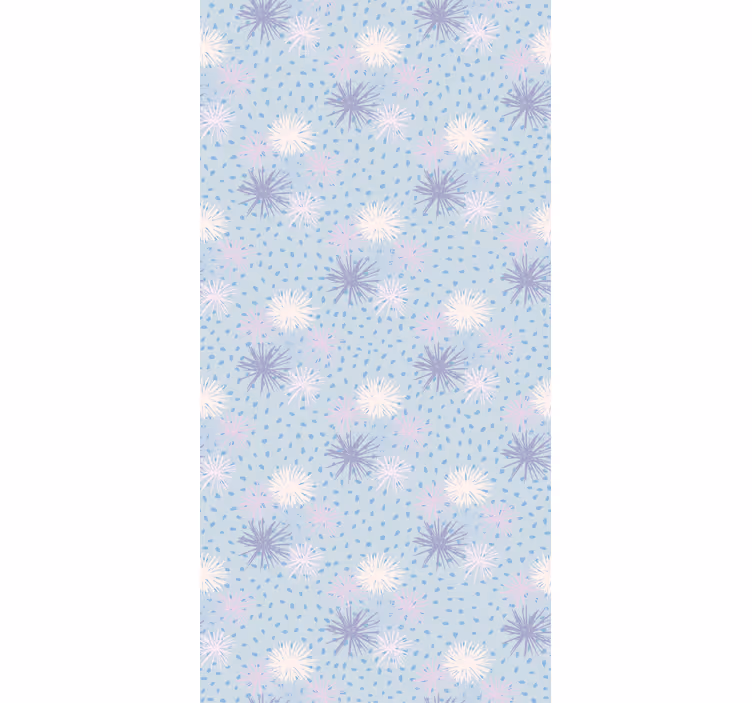 Papel de parede moderno dente-de-leão com gotas d'água - TenStickers