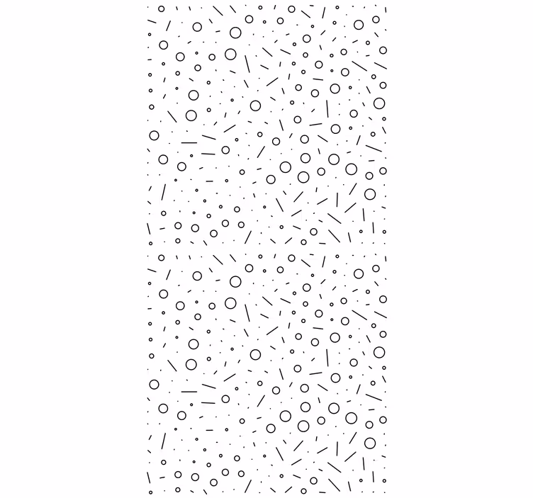 Papel de parede moderno padrão em formas preto e branco - TenStickers