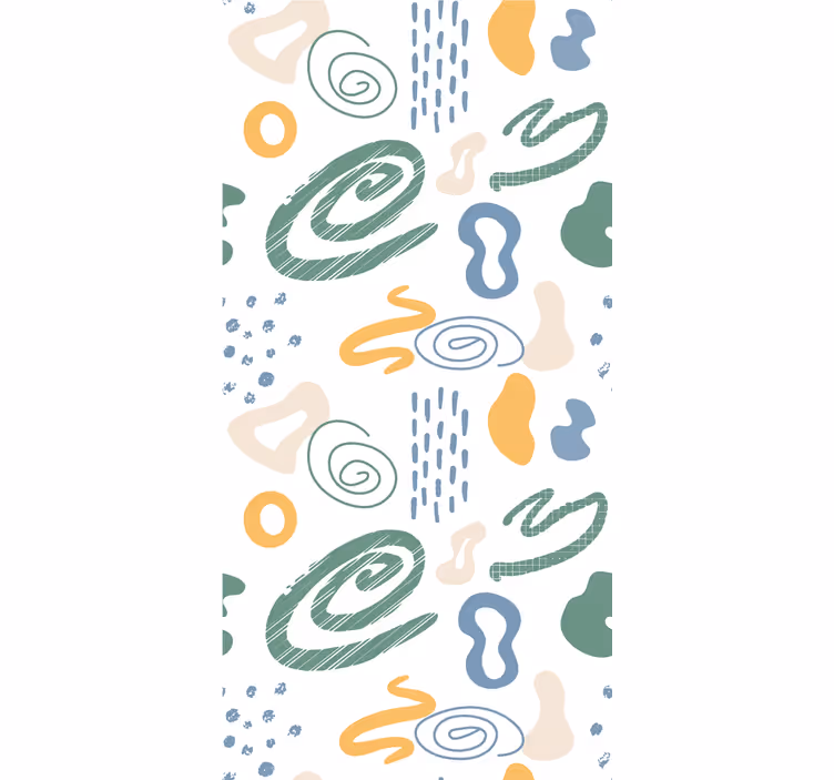 Papel de parede moderno formas pintadas abstratas - TenStickers