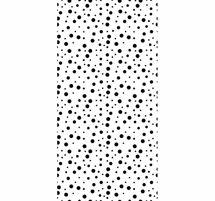 Papel de parede moderno com pontos pretos sobre branco - TenStickers