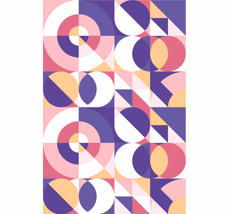 Papel de parede moderno arte geométrica abstrata - TenStickers
