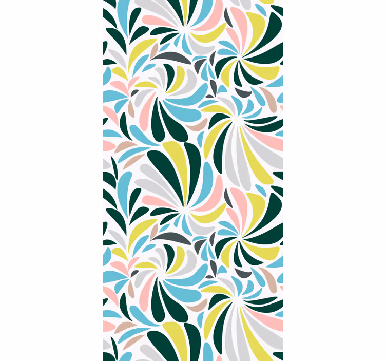 Papel de parede moderno penas coloridas encadeadas - TenStickers