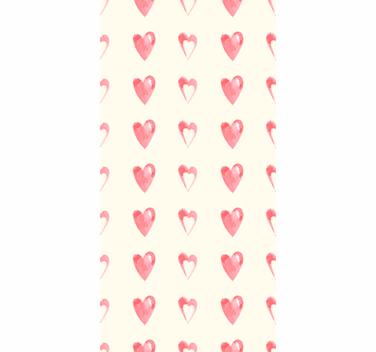 Papel de parede moderno corações perdidos pattern-decor - TenStickers