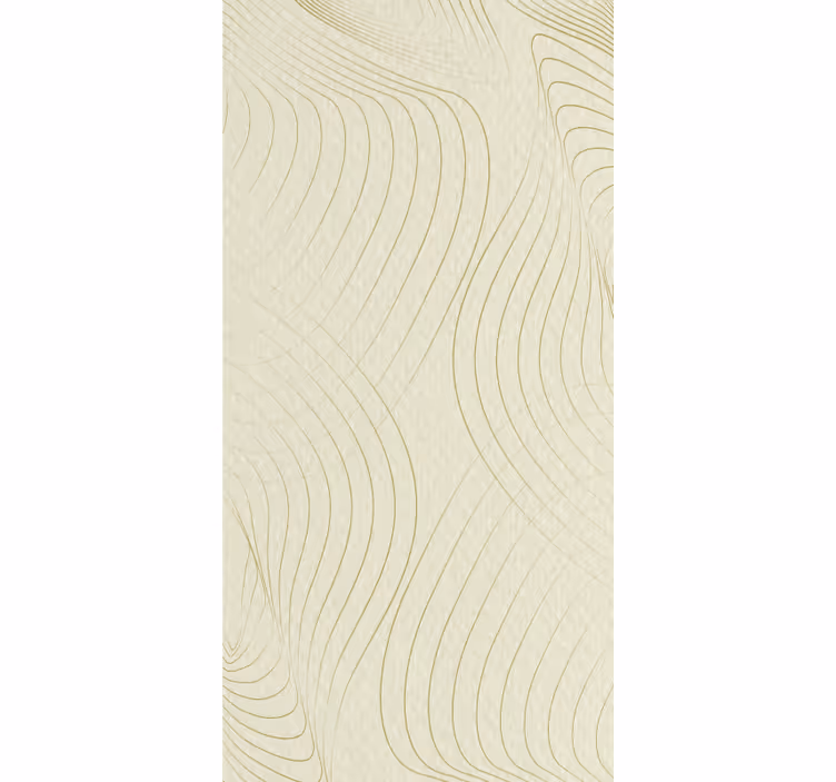Papel de parede moderno com curvas japandi - TenStickers