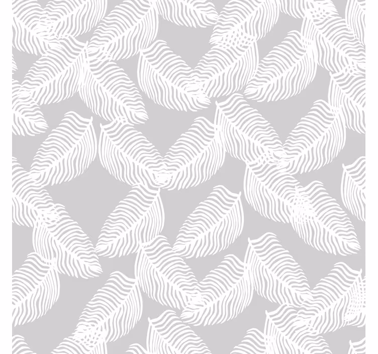 Papel de parede moderno floral cinza minimalista - TenStickers