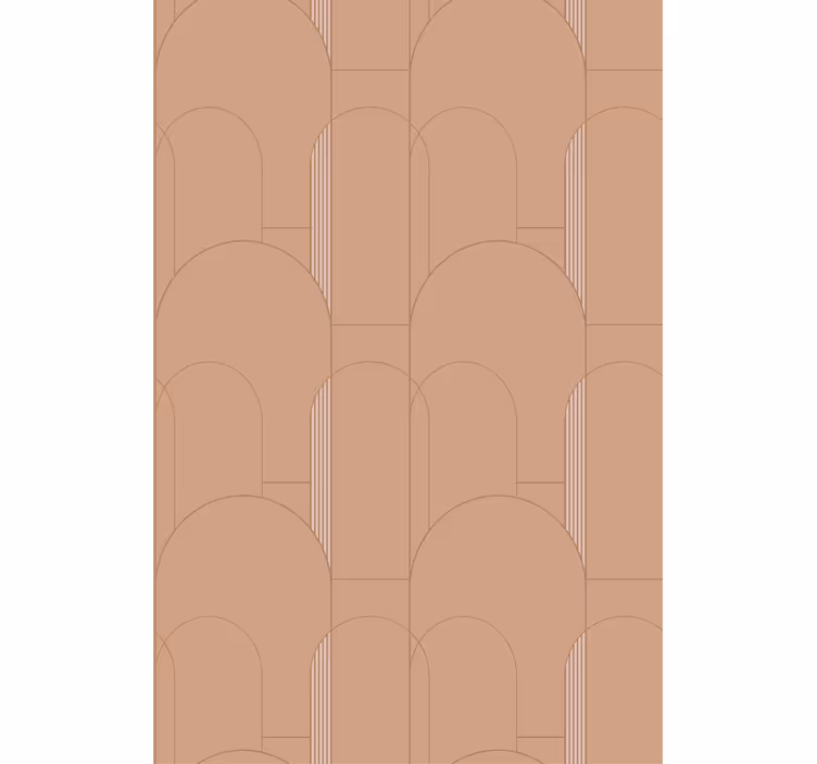 Papel de parede moderno com design de curvas geométricas - TenStickers