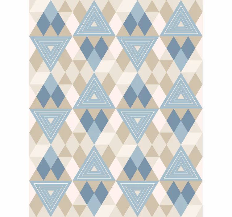 Papel de parede moderno com padrão de triângulos geométricos - TenStickers