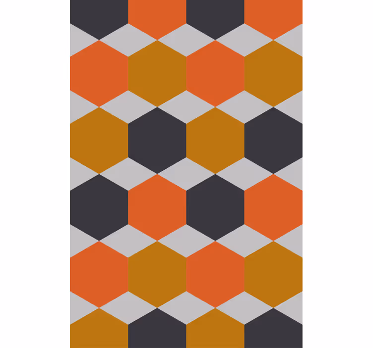 Papel de parede moderno com design de padrão hexagonal - TenStickers