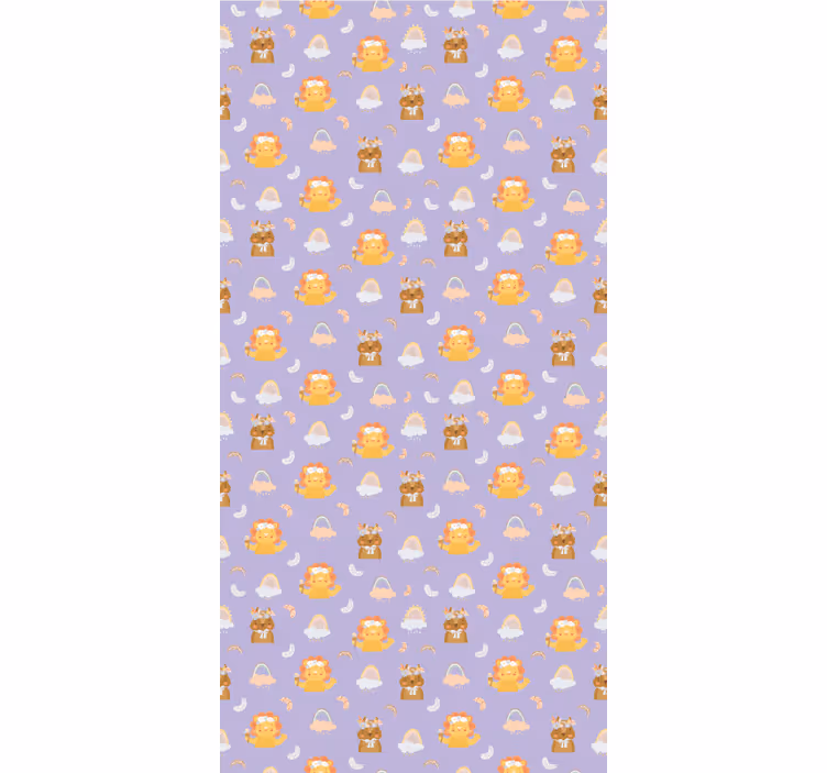 Papel de parede infantil animais e arco-íris - TenStickers