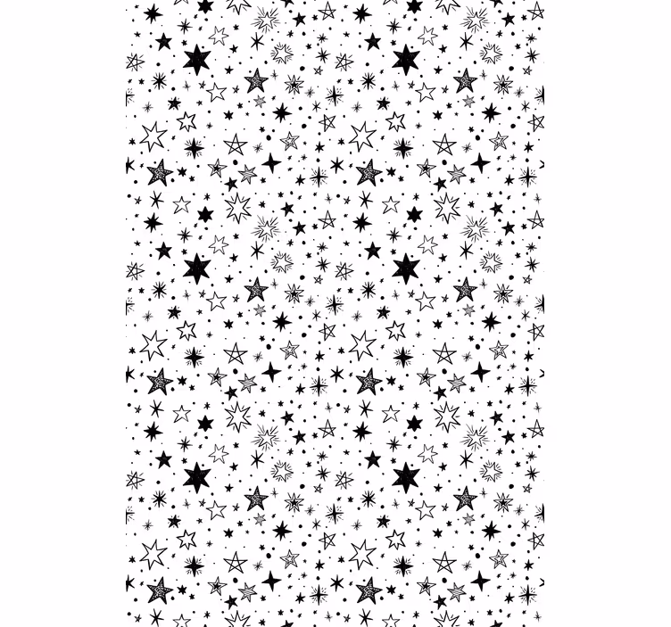 Papel de parede infanto juvenil padrão noite estrelada - TenStickers