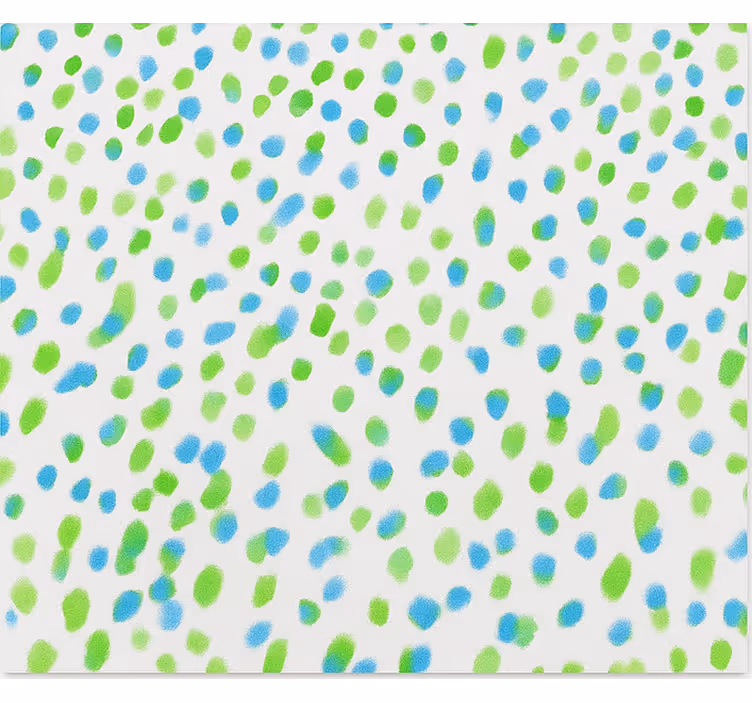 Papel de parede infanto juvenil pontos azuis e verdes - TenStickers