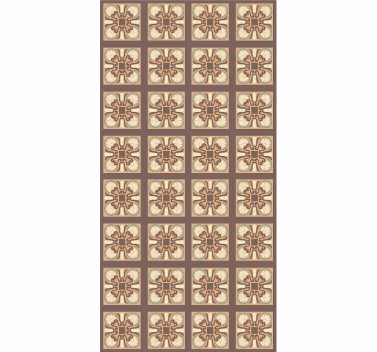 Papel de parede para cozinha padrão de azulejo - TenStickers