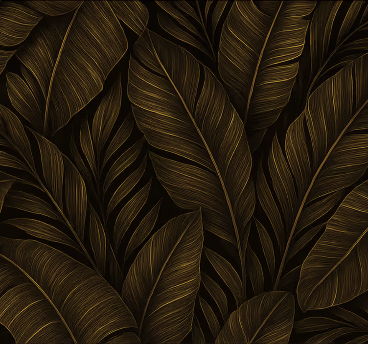 Papel de parede para sala com detalhes em dourado - TenStickers
