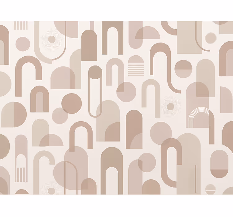 Papel de parede quarto de casal padrão moderno - TenStickers