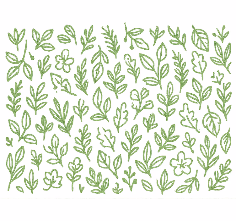 Papel de parede infantil verde botânico - TenStickers