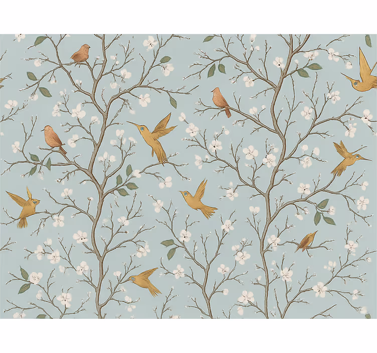 Papel de parede quarto de casal primavera elegante - TenStickers