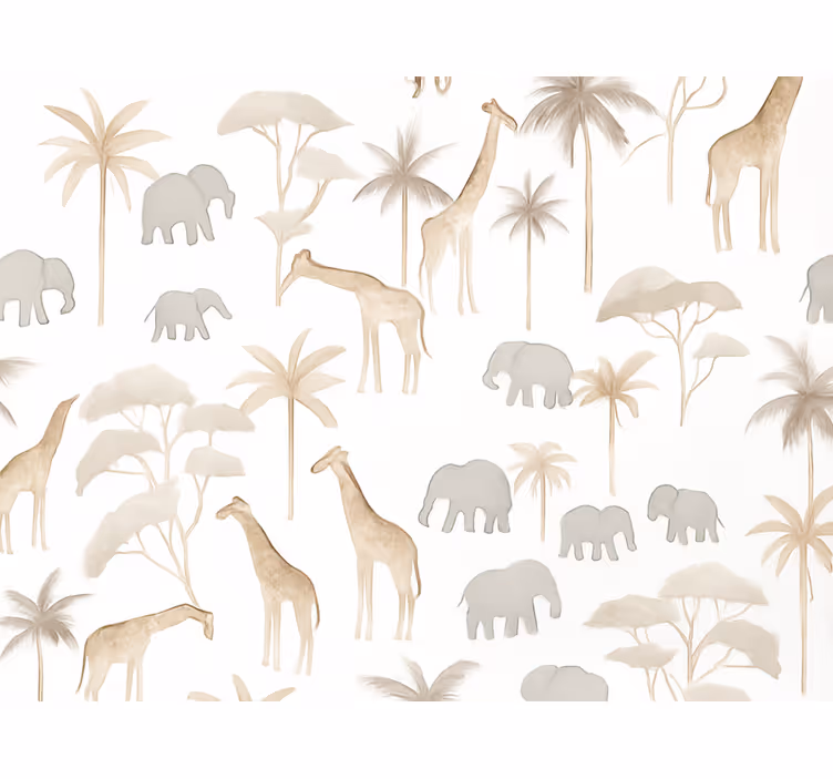 Papel de parede infantil savana kids - TenStickers