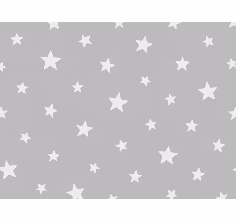 Papel de parede infantil padrão de estrelas cinzas - TenStickers