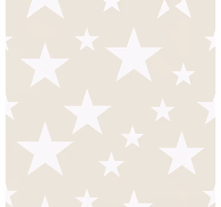 Papel de parede infantil padrão de estrelas cinzas grandes - TenStickers