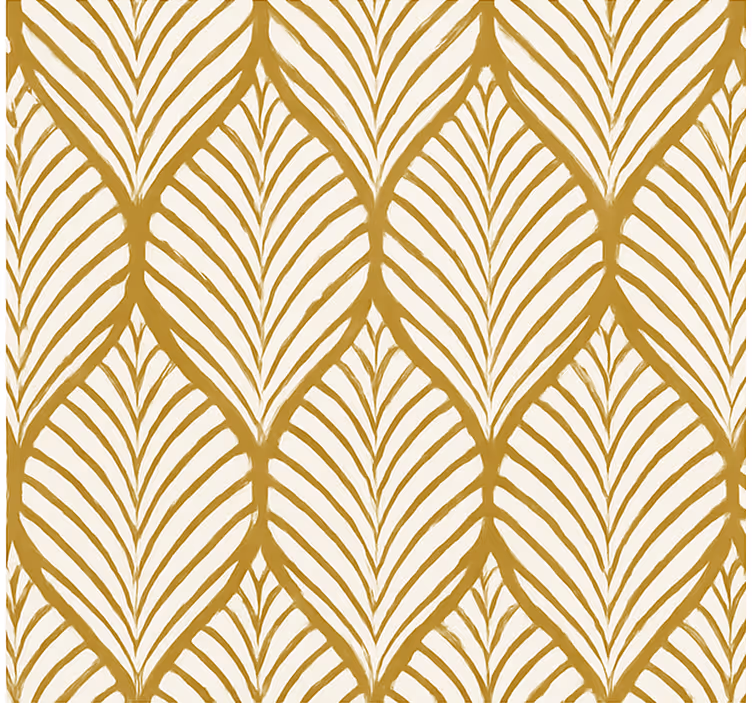 Papel de parede moderno com motivo geométrico dourado - TenStickers