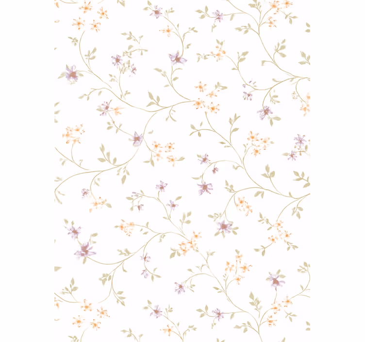 Papel de parede infantil com design floral simples - TenStickers