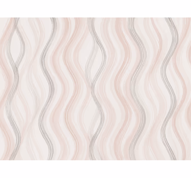 Papel de parede infantil linhas em aquarela rosa e cinza - TenStickers