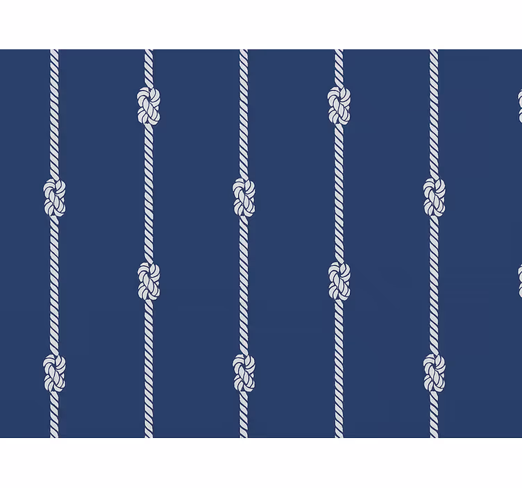 Papel de parede infantil cordas marinhas azul-escuro - TenStickers