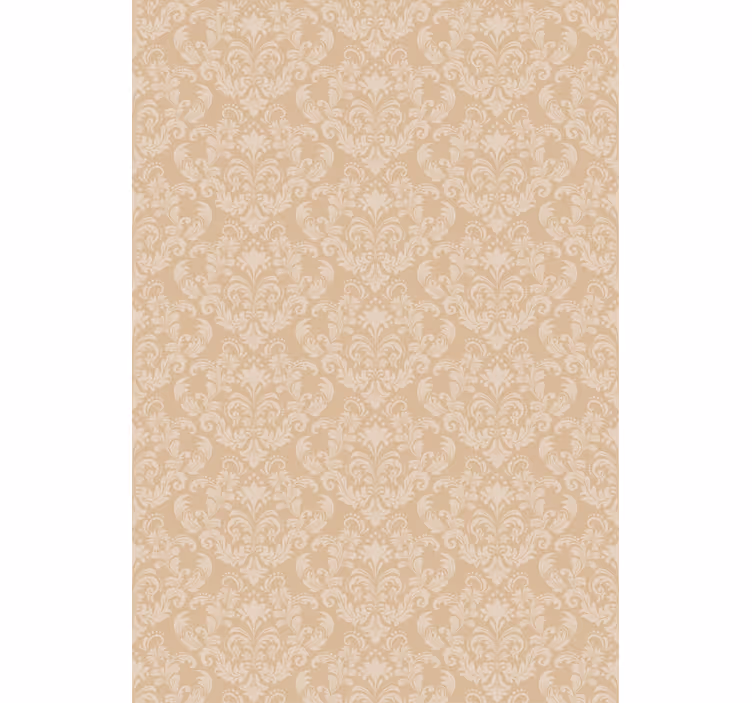 Papel de parede quarto de casal padrão damasco bege - TenStickers