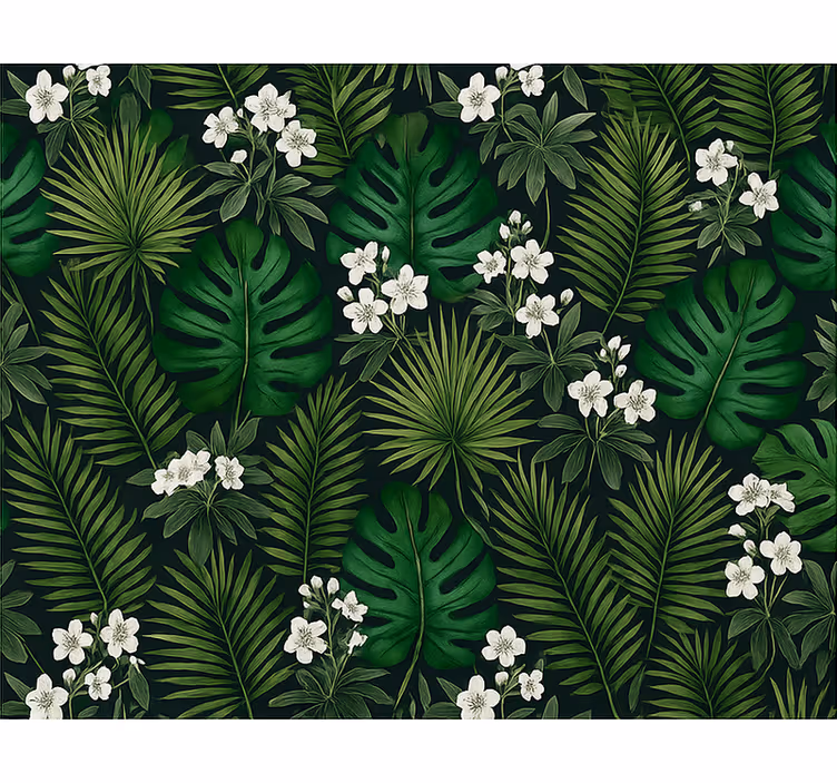 Papel de parede para quarto natureza exótica verde - TenStickers