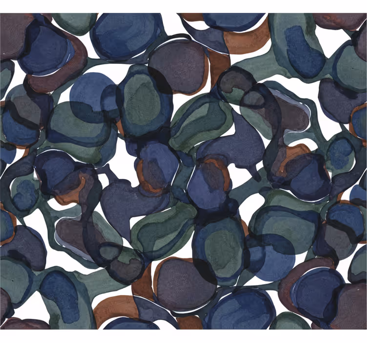 Papel de parede abstracto design espiral em cores escuras - TenStickers