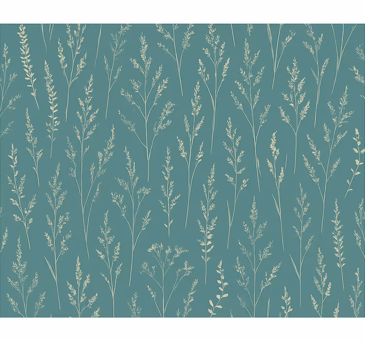 Papel de parede flores campo silvestre em verde suave - TenStickers