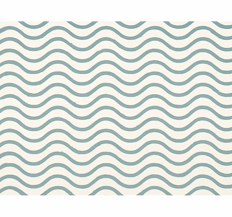 Papel de parede geométrico ondas de pixels verde-azulado - TenStickers