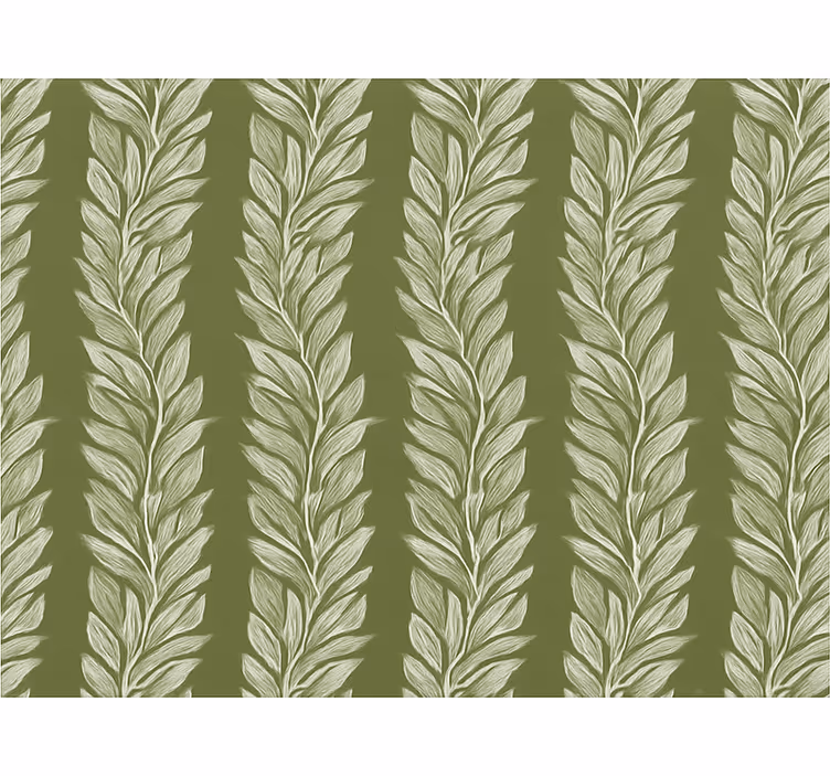Papel de parede folhas trepadeiras verde musgo - TenStickers