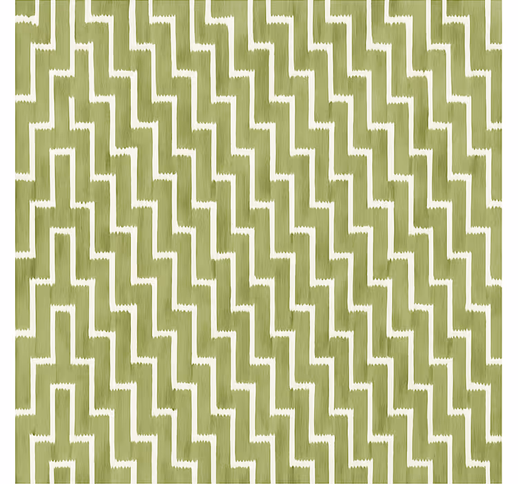 Papel de parede geométrico padrão ikat verde lamacento - TenStickers