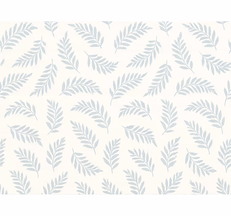 Papel de parede folhas azul claro e leve - TenStickers
