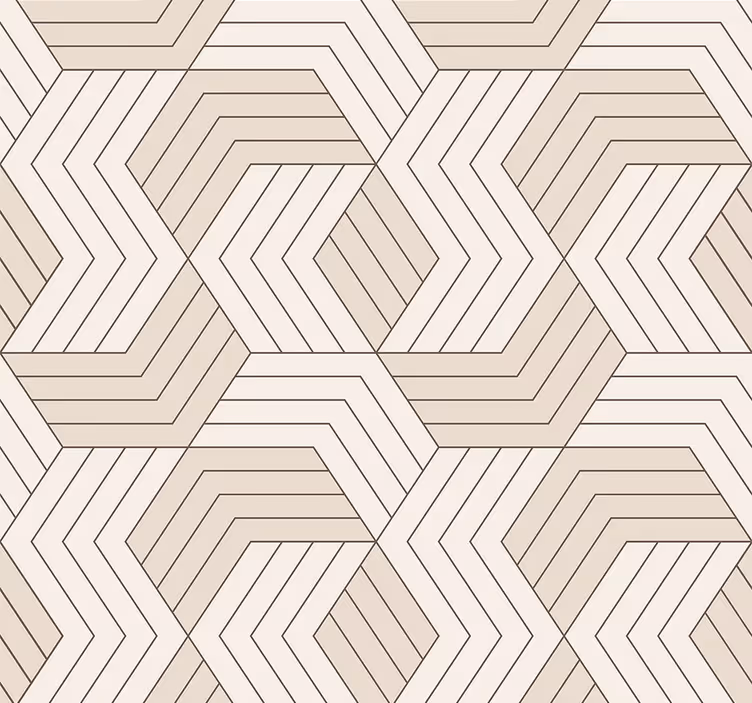 Papel de parede geométrico com cubos - TenStickers