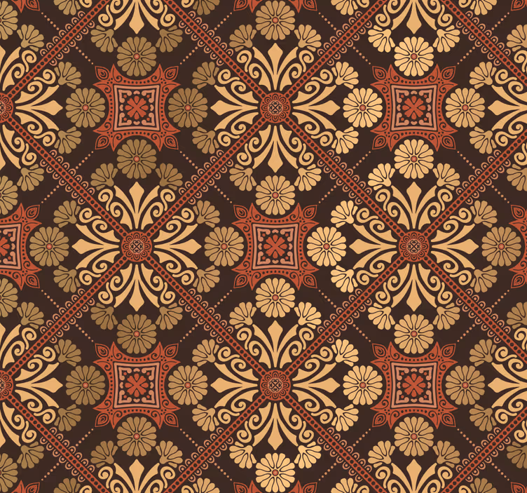 Papel de parede vintage estilo barroco - TenStickers