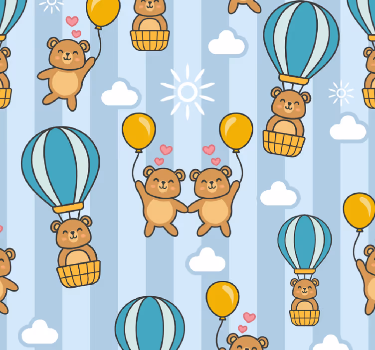 Papel de parede para crianças animais voadores  - TenStickers