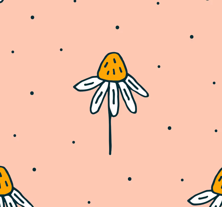 Papel de parede floral Flores de pétalas amarelas - TenStickers