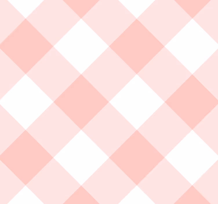 Papel de parede quadrados rosa e brancos - TenStickers
