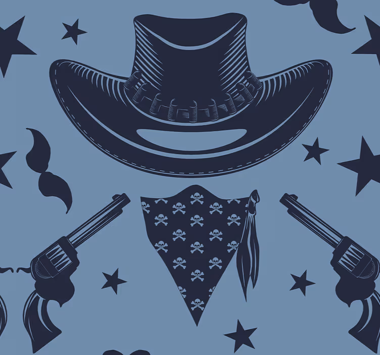 Papel de parede cowboy para crianças - TenStickers
