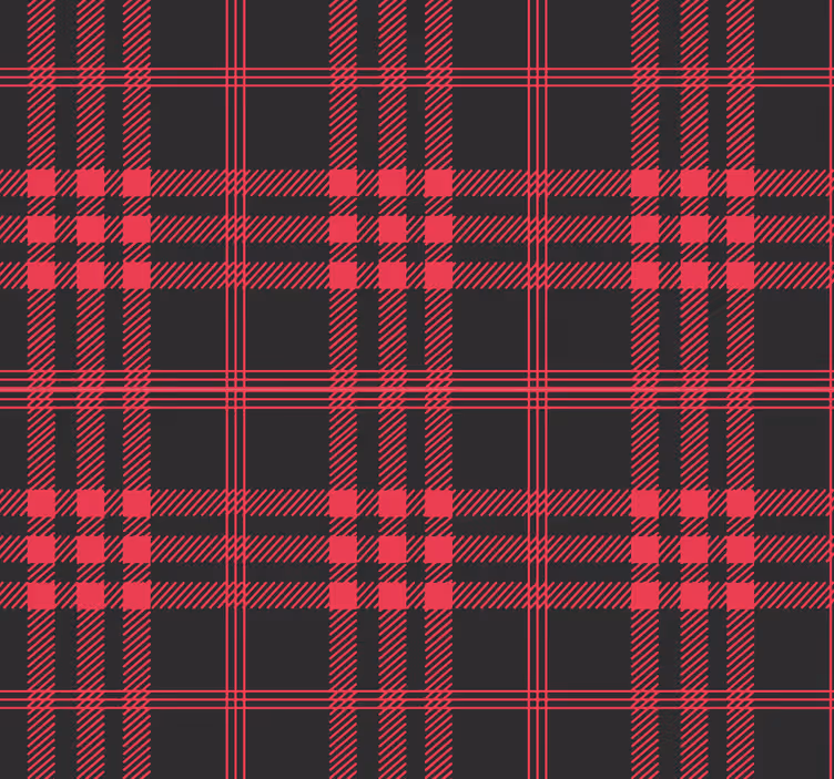 Papel de Parede listras Padrão tartan de natal - TenStickers